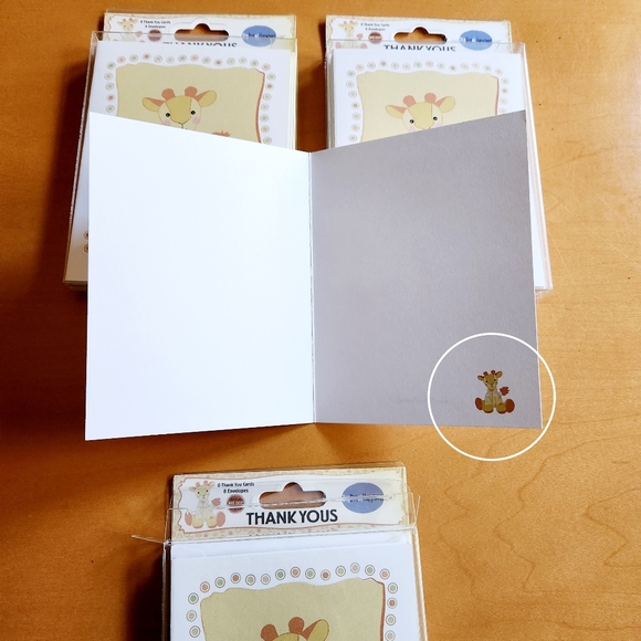 "Thank You" Stationary - Giraffe Theme - Picture 3 of 4